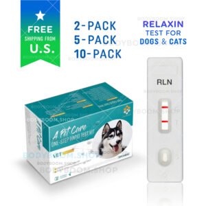 Pregnancy Test for Dogs and Cats Relaxin Canine & Feline Rapid Home Testing Kit RLN strip Positive Negative Blood Serum Plasma How To Use Home Complete Get Check can Low Cost Much where buy instant result Quick fast No Lab A-Pet-Care One Step Nearby Near Me I you LFIA Box Amazon Snap bionote bio note Affordable strip best do they there are is free vet veterinarian instructions lateral flow cheap animal pet Petco Petsmart K9 Sinbiotics Synbiotics bellilabs Accurate detection doggy tractor supply witness
