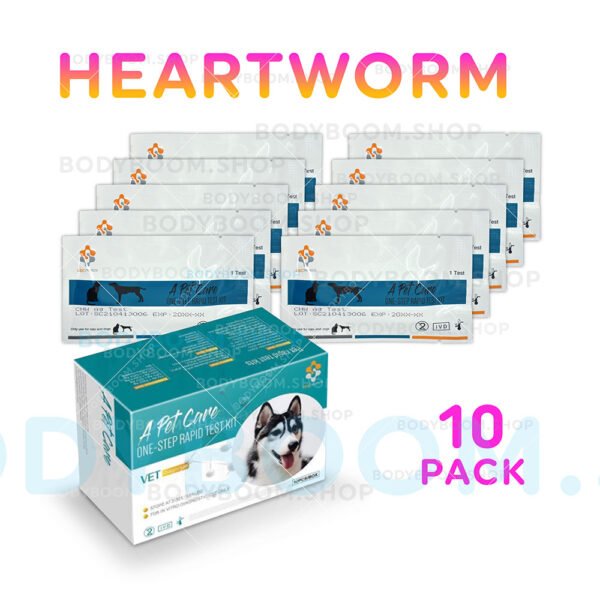 Heartworm Test Kit for Dog and Cat at-home Heart Worm Canine Feline Complete Rapid Testing Blood Serum Plasma How to Use Get Low Cost Much Quick No Lab A-Pet-Care One Step Nearby Near Me Where you I Instant Results Positive Negative Symptoms Affordable free Use Check Snap Best Strip animal pet Petco Petsmart K9 doggy Cassette LFIA CHW HW Dirofilaria immitis Antibody 10-Pack