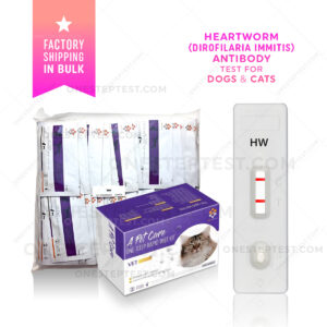 Heartworm Test Kit for Dog and Cat at-home Testing Heart Worm Canine Feline Complete Rapid Blood Serum Plasma How to Use Get Low Cost Much Quick No Lab A-Pet-Care One Step Nearby Near Me Instant Results Positive Negative Symptoms Affordable Use Check Snap IDEXX Idex Bionote Best Strip Cassette 20 50 100 Pack CHW HW Dirofilaria immitis Antibody How Much where there is for I you can Box first early signs Buy do they LFIA lateral flow cheap fast vet veterinarian instructions diagnostic accurate detection witness bio note insenvo wholesale bulk factory direct shipping k9 4dx Cassette antigen ag
