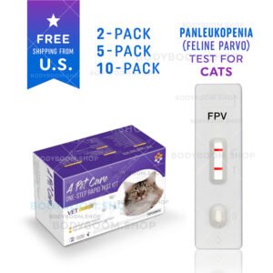 Feline Panleukopenia Parvo Distemper Ag Rapid Test for Cat FPV Virus Kit Rapid Quick At-Home A-Pet-Care One Step Complete Feces Fecal Poop Testing Best Nearby Near Me How Much Where Panleuk Panleu Pankeukop to Get Use Check Symptoms Signs Instant Results No Lab Low Cost Affordable Vet veterinarian panluk positive