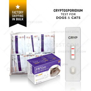 Crypto Test for Dog and Cat Rapid Canine Feline Testing Kit Cryptosporidium Parvum Cryptosporidiosis Coccidia Coccidiosis Parasite Antigen Ag at-Home Feces Fecal Positive Negative A-Pet-Care One Step OST Quick instant Results Best Low Cost Near Me Nearby No Lab is to Use Get check complete How Much where I you can Box Snap first early symptoms signs Affordable strip Buy do they LFIA lateral flow kitten pup puppy cheap free fast vet veterinarian rescue shelter instructions accurate detection witness IDEXX idex bionote bio note insenvo wholesale bulk factory direct shipping