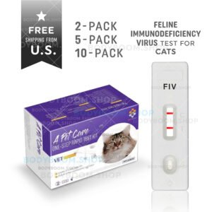 FIV Test for Cat Feline Immunodeficiency Virus Antibody Ab Testing Kit Rapid at-home 1 2 5 10 Complete Blood Serum Plasma How to Use Get Low Cost Much Quick No Lab A-Pet-Care One Step Nearby Near Me Instant Results Positive Negative Symptoms Affordable Use Check LFIA Snap Best hiv aids