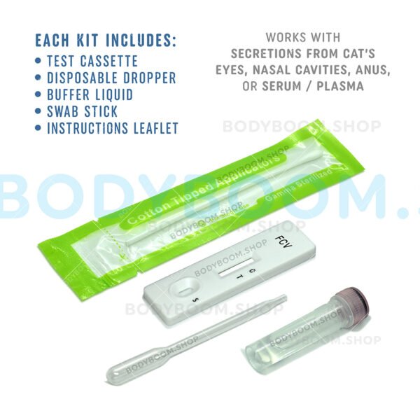 FCV test for cats Feline Calicivirus Calici Khaleesi Virus Antigen Ag Rapid at-home testing Kit 1 2 5 10 Pack Complete Serum Plasma secretions How to Use Get Low Cost Much Testing Quick No Lab A-Pet-Care One Step Nearby Near Me Instant Results Positive Negative Symptoms Signs Affordable Use Check LFIA Snap bionote bio note sample saliva anus vet veterinarian strip lateral flow