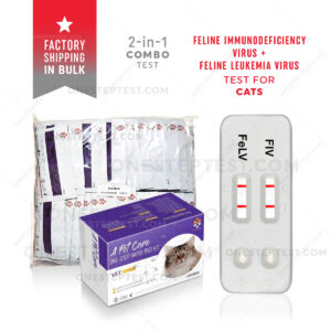 FeLV and FIV Felv/FIV FIV/FeLV Combo Cat Feline Leukemia Virus Immunodeficiency HIV Rapid Test Kit 1 2 5 10 Pack at Home Complete Blood Serum Plasma How to Use Get Low Cost Much where buy get check instant result Testing 2-in-1 Quick No Lab A-Pet-Care One Step Nearby Near Me Way LFIA AIDS Box Snap double Abacus witness Idexx instructions bionote bio note symptoms signs Affordable strip best do they free vet veterinarian lateral flow positive negative you price kitten wholesale bulk factory direct shipping OST